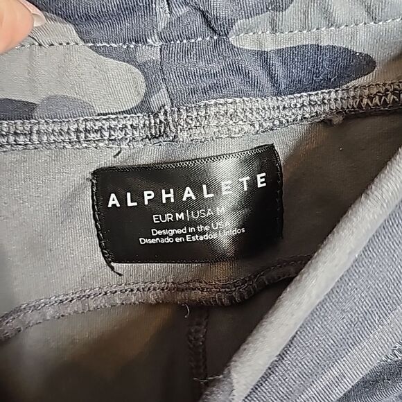 Alphalete Camo Track Pants - Black and Gray - Picture 8 of 11
